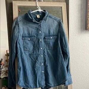 H&M denim button up